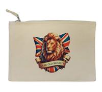 Azeeda 'Dear Old Blighty British Lion' Canvas Clutch Bag/Accessory Case (CL00053399)