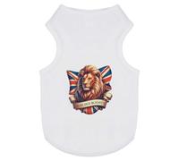Azeeda 'Dear Old Blighty British Lion' Pet Dog/Cat T-Shirt, L (PT00189639)