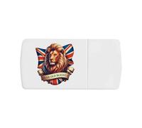 Azeeda 'Dear Old Blighty British Lion' Pill Box with Tablet Splitter (PI00043812)