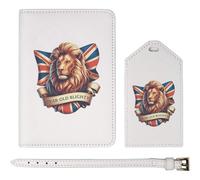 Azeeda 'Dear Old Blighty Lion' Passport Travel Set - White (PA00044023)