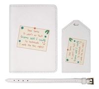 Azeeda 'Dear Santa, Granny Said I Could' Passport Cover & Luggage Tag Travel Set (PA00032577)