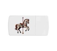 Azeeda 'Decorative Carousel Horse' Pill Box with Tablet Splitter (PI00043588)
