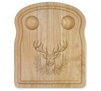 Azeeda 'Decorative Floral Stag Head' Wooden Breakfast Board (WB00096634)