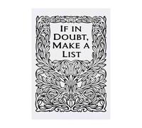 Azeeda 'Decorative Make A List' Temporary Tattoo - Water Resistant, Skin-Safe, Non-Toxic Transfer (TO00103299)