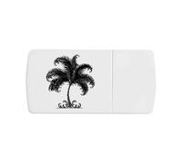 Azeeda 'Decorative Palm Tree' Pill Box with Tablet Splitter (PI00043468)