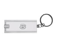 Azeeda 'Decorative Teacup and Saucer' LED Torch Keyring - Compact Pocket Flashlight with Keychain - Handy Mini Light for Bags and Keys (KT00049701)