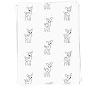 Azeeda 'Deer Outline' Gift Wrap Paper (GI00147950) | 91cm x 61cm Gift Wrap for Birthdays, Christmas and Special Occasions