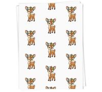 Azeeda 'Deer With Flower Crown' Gift Wrap Paper (GI00141755) | 91cm x 61cm Gift Wrap for Birthdays, Christmas and Special Occasions