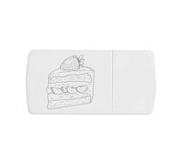 Azeeda 'Delicious Strawberry Cake Slice' Pill Box with Tablet Splitter (PI00035773)