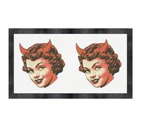 Azeeda 'Demon Girl' Pet Feeding Mat (PM00031617)