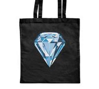 Azeeda 'Diamond Shining Bright' Classic Black Tote Shopper Bag (ZB00021295)