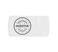 Azeeda 'Digestive Biscuit' Pill Box with Tablet Splitter (PI00042916)