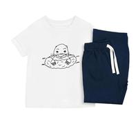 Azeeda 'Digging Mole' Kids Cotton Pyjama Set - Comfortable Children's Nightwear, Sleepwear and Loungewear - Unisex for Boys and Girls - Navy, 11-13 Years (KP00254772)