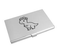 Azeeda 'Dino with Flower Crown' Business Card Holder/Credit Card Wallet (CH00056486)