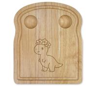 Azeeda 'Dino with Flower Crown' Wooden Breakfast Board (WB00099556)