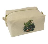 Azeeda 'Dinosaur Monster Truck Smash' Canvas Wash Bag/Makeup Case (CS00045676)