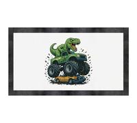 Azeeda 'Dinosaur Monster Truck Smash' Pet Feeding Mat (PM00031160)