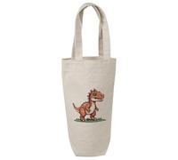 Azeeda 'Dinosaur Pixel Art' Cotton Wine Bottle Gift/Travel Bag (BL00047162)