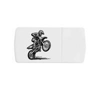 Azeeda 'Dirt Bike Rider' Pill Box with Tablet Splitter (PI00036526)