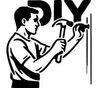 Azeeda 'DIY Man Home Improvement' Reusable Stencil - Durable Decorative Template for Painting and Spraying on Walls, Tiles, Wood, Fabric & Craft Projects - S (A6) (WS00071461)