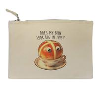 Azeeda 'Does My Bun Look Big In This' Canvas Clutch Bag/Accessory Case (CL00046823)