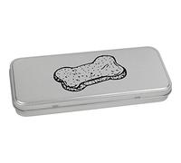Azeeda 'Dog Bone Treat' Metal Hinged Stationery Tin/Storage Box (TT00035236)