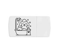 Azeeda 'Dog Bubble Bath' Pill Box with Tablet Splitter (PI00039242)