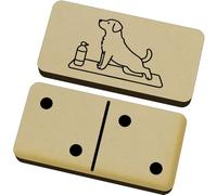 Azeeda 'Dog Doing Yoga' Domino Set & Box (DM00055688)