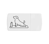 Azeeda 'Dog Doing Yoga' Pill Box with Tablet Splitter (PI00041670)