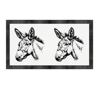 Azeeda 'Donkey Portrait' Pet Feeding Mat (PM00032274)