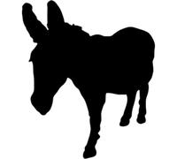 Azeeda 'Donkey Silhouette' Reusable Stencil - Durable Decorative Template for Painting and Spraying on Walls, Tiles, Wood, Fabric & Craft Projects - M (A5) (WS00022108)