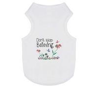 Azeeda 'Don't Stop Believing' Pet Dog/Cat T-Shirt, L (PT00151155)