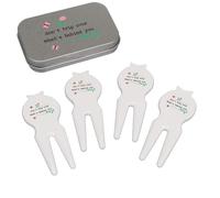 Azeeda 'Don't Trip Over What's Behind You' Golf Divot Tool/Repair Fork Gift Set (GO00071951)