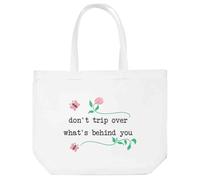 Azeeda 'Don't Trip Over What's Behind You' Tote Shopping Bag For Life (BG00086346)