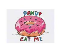Azeeda 'Donut Eat Me' Temporary Tattoo - Water Resistant, Skin-Safe, Non-Toxic Transfer (TO00086405)
