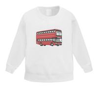 Azeeda 'Double Decker Bus' Kid's Sweatshirt/Jumper (3-4 Years) (KW00167210) White