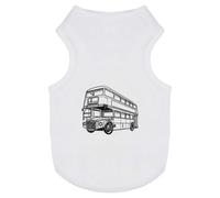 Azeeda 'Double Decker Bus' Pet Dog/Cat T-Shirt, L (PT00157983)