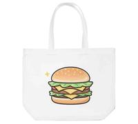 Azeeda 'Double Hamburger' Tote Shopping Bag For Life (BG00089910)