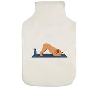 Azeeda 'Downward Dog Yoga Pose' Hot Water Bottle Cover (HW00048179)