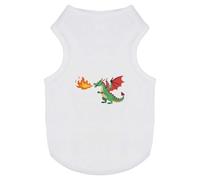 Azeeda 'Dragon Breathing Fire' Pet Dog/Cat T-Shirt, XS (PT00177692)