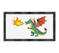 Azeeda 'Dragon Breathing Fire' Pet Feeding Mat (PM00035711)
