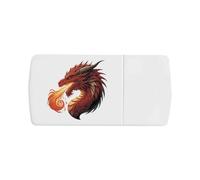 Azeeda 'Dragon Breathing Fire' Pill Box with Tablet Splitter (PI00043865)