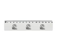 Azeeda 'Dragon Hoarding Coins' 15cm (6 Inch) White Plastic Ruler (RL00107213)