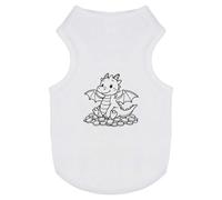 Azeeda 'Dragon Hoarding Treasure' Pet Dog/Cat T-Shirt, M (PT00166210)