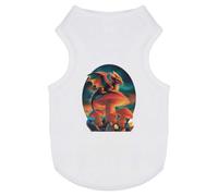 Azeeda 'Dragon Perched On Glowing Mushroom' Pet Dog/Cat T-Shirt, M (PT00172322)