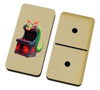 Azeeda 'Dragon Themed Arcade Machine' Domino Set & Box (DM00059187)