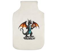 Azeeda 'Dragon with Gem' Hot Water Bottle Cover (HW00049864)