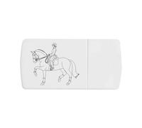 Azeeda 'Dressage Horse & Rider' Pill Box with Splitter (PI00045925)