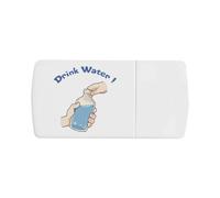 Azeeda 'Drink Water' Pill Box with Splitter (PI00046048)