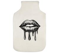 Azeeda 'Dripping Lipstick Kiss' Hot Water Bottle Cover (HW00042765)